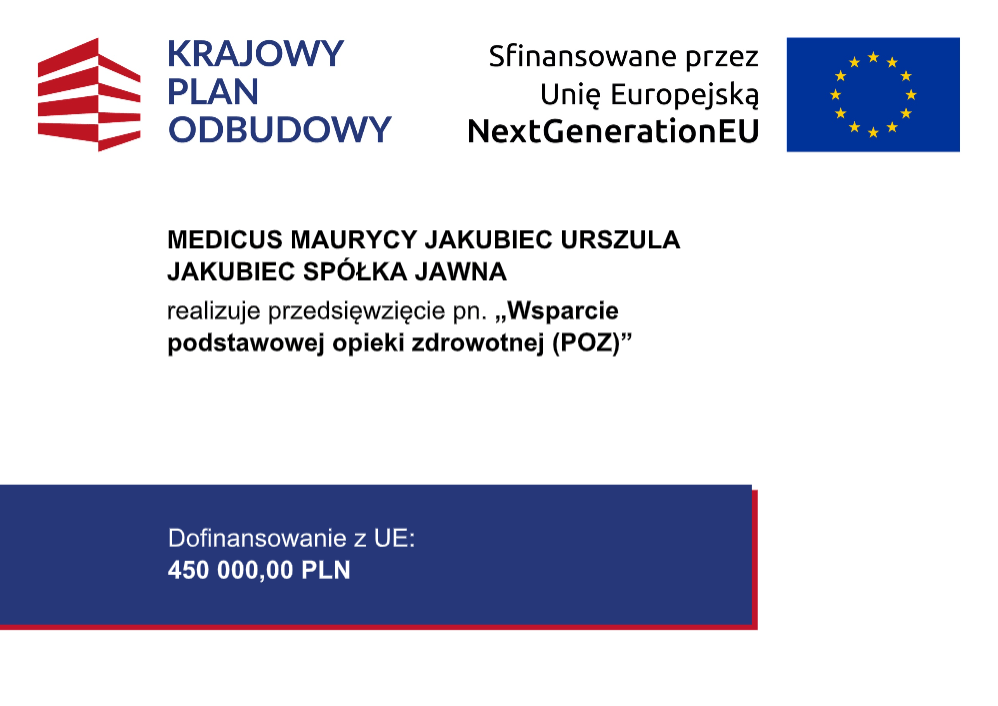 Plakat: Wsparcie podstawowej opieki zdrowotnej (POZ) w ramach Programu FEnIKS